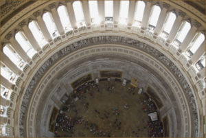 Looking Down to the Rotunda Floor from the U.S. Capitol Dome's Interior Balcony 2013