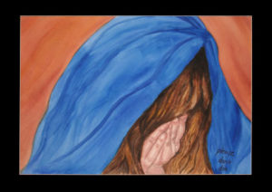 The woman weeping for Jesus. Painting © Linda E.S. Roberts, 2007. For permission to use this picture, contact Mark D. Roberts.