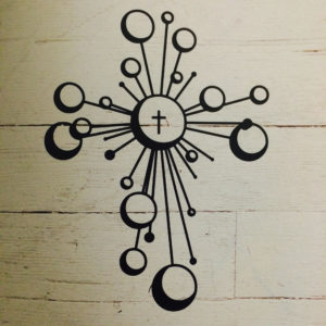 A cross with spheres of influence radiating outward.