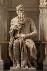 Sculpture of Moses by Michelangelo.