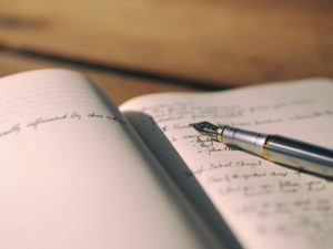 Writing yourself into God's story with a fountain pen and notebook.