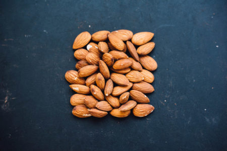 A pile of almonds.