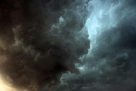 An ominous storm cloud.