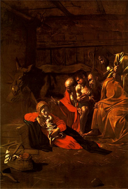 The Adoration of the Shepherds by Caravaggio (1609).